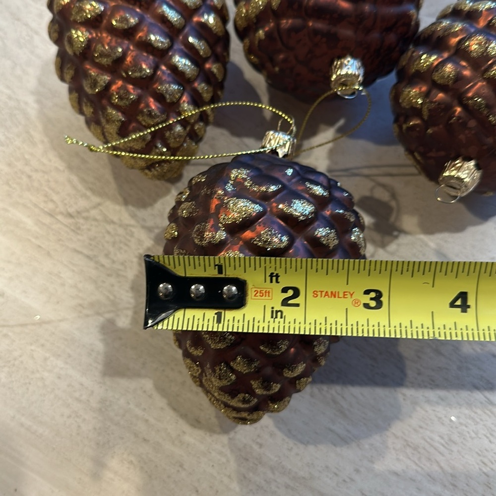 4 Large Pinecone Ornaments - Picture 8 of 8